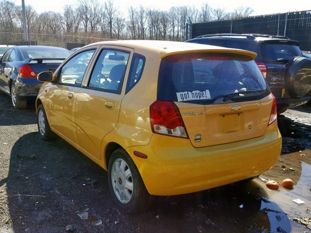 KL1TJ62684B178089 - 2004 CHEVROLET AVEO LS YELLOW photo 3