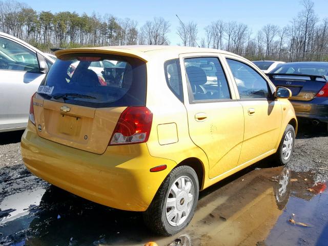KL1TJ62684B178089 - 2004 CHEVROLET AVEO LS YELLOW photo 4