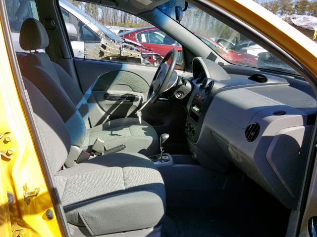 KL1TJ62684B178089 - 2004 CHEVROLET AVEO LS YELLOW photo 5