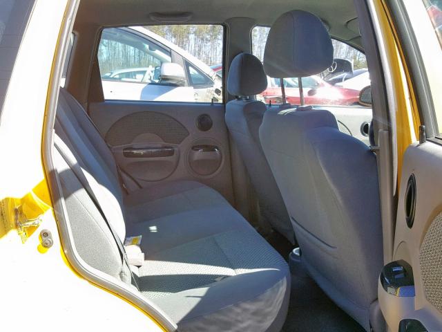KL1TJ62684B178089 - 2004 CHEVROLET AVEO LS YELLOW photo 6