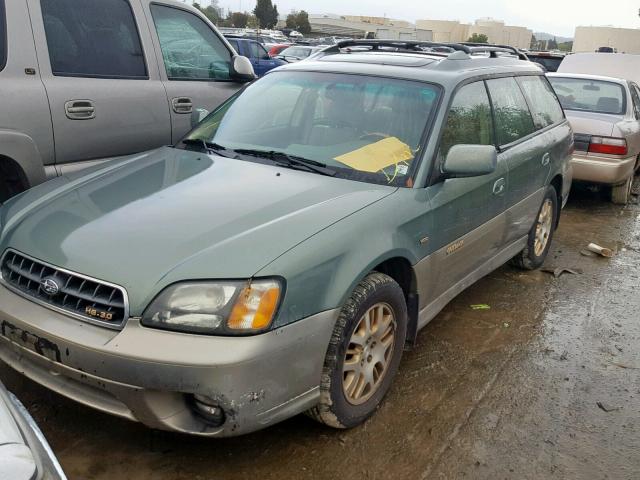 4S3BH896437605741 - 2003 SUBARU LEGACY OUT GREEN photo 2