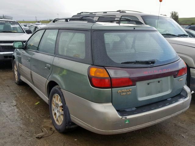 4S3BH896437605741 - 2003 SUBARU LEGACY OUT GREEN photo 3