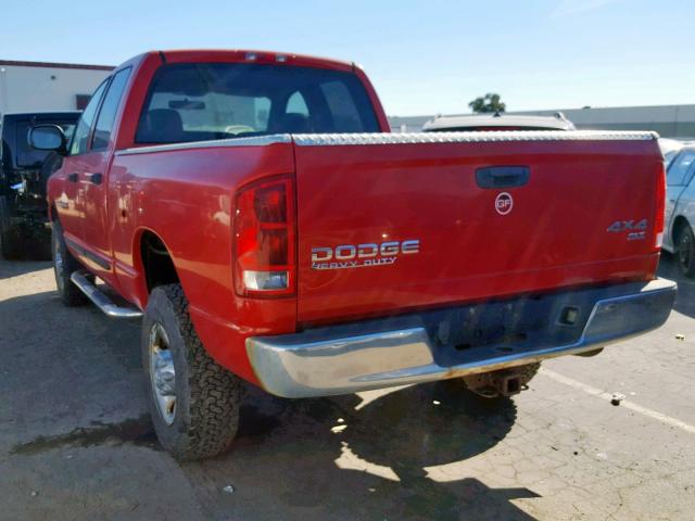 1D7KU28D53J637714 - 2003 DODGE RAM 2500 S RED photo 3