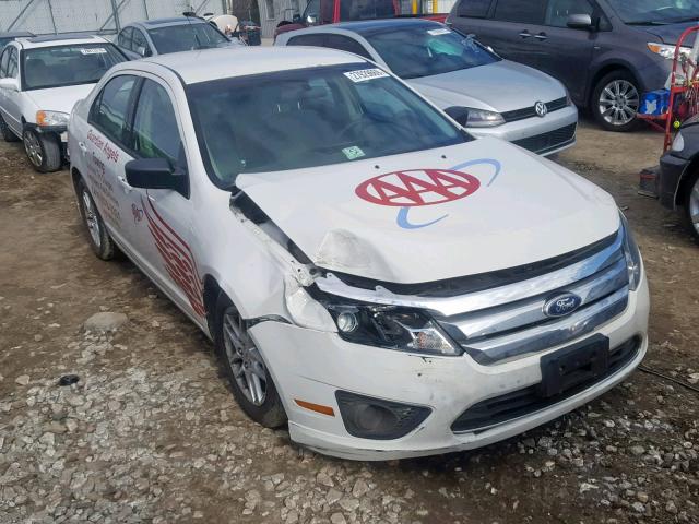 3FAHP0GA9AR387247 - 2010 FORD FUSION S WHITE photo 1