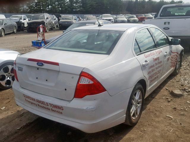 3FAHP0GA9AR387247 - 2010 FORD FUSION S WHITE photo 4