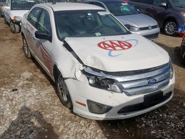 3FAHP0GA9AR387247 - 2010 FORD FUSION S WHITE photo 9