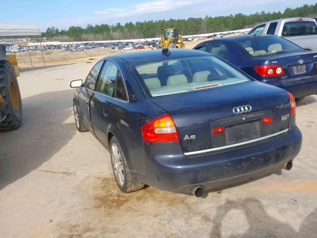 WAULD64B74N016394 - 2004 AUDI A6 2.7T QU BLUE photo 3