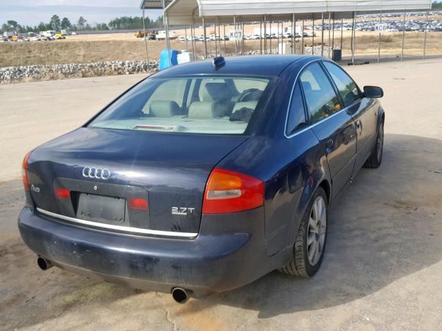 WAULD64B74N016394 - 2004 AUDI A6 2.7T QU BLUE photo 4