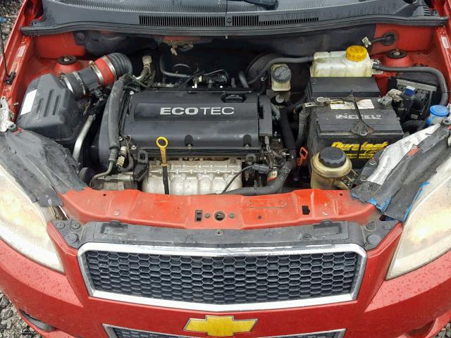 KL1TD66EX9B621889 - 2009 CHEVROLET AVEO LS RED photo 7