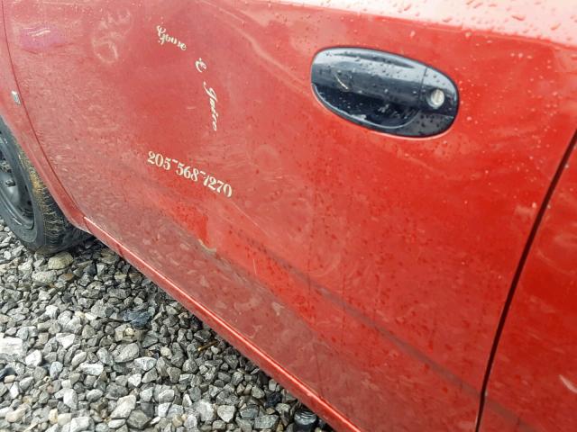 KL1TD66EX9B621889 - 2009 CHEVROLET AVEO LS RED photo 9