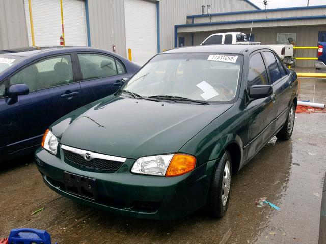 JM1BJ2226Y0231853 - 2000 MAZDA PROTEGE DX GREEN photo 2