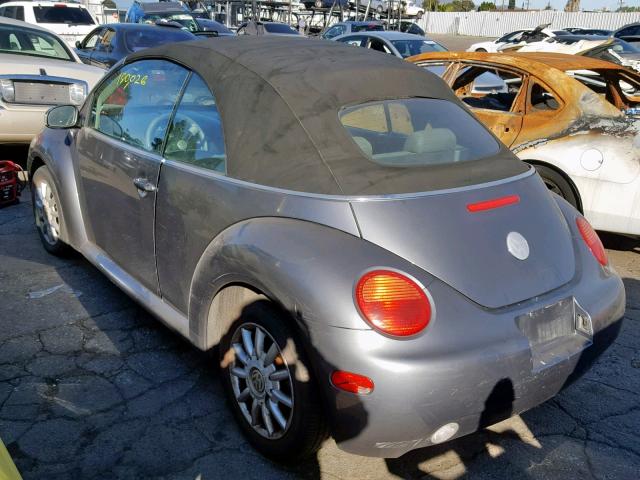 3VWCM31Y24M347952 - 2004 VOLKSWAGEN NEW BEETLE Сұр фото 3