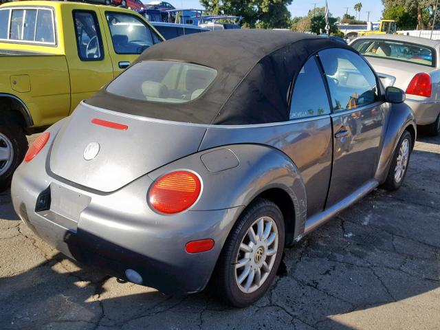 3VWCM31Y24M347952 - 2004 VOLKSWAGEN NEW BEETLE Сұр фото 4