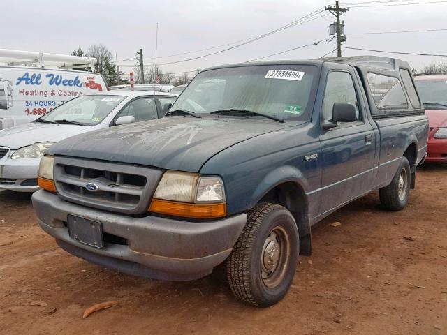 1FTYR10C9WTA05567 - 1998 FORD RANGER GREEN photo 2