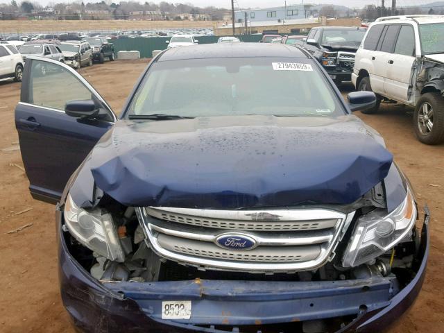 1FAHP2EW4BG163824 - 2011 FORD TAURUS SEL BLUE photo 7