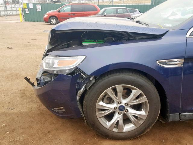 1FAHP2EW4BG163824 - 2011 FORD TAURUS SEL BLUE photo 9