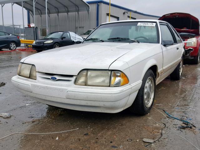 1FACP41M2PF126309 - 1993 FORD MUSTANG LX WHITE photo 2