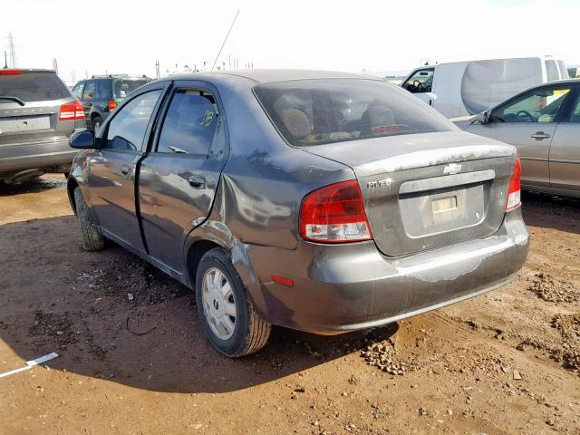 KL1TJ52624B251242 - 2004 CHEVROLET AVEO LS GRAY photo 3