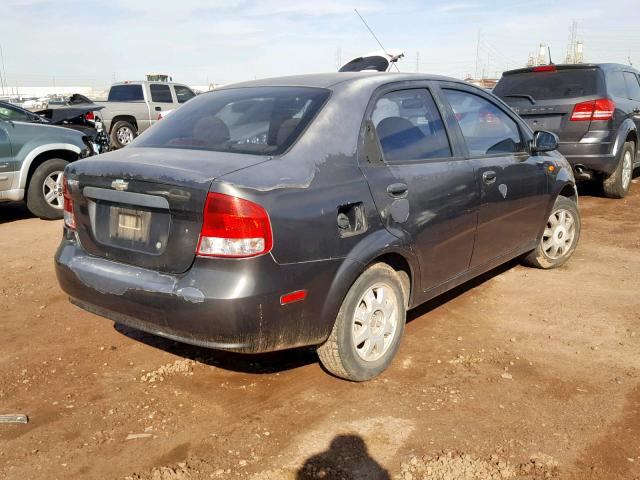 KL1TJ52624B251242 - 2004 CHEVROLET AVEO LS GRAY photo 4