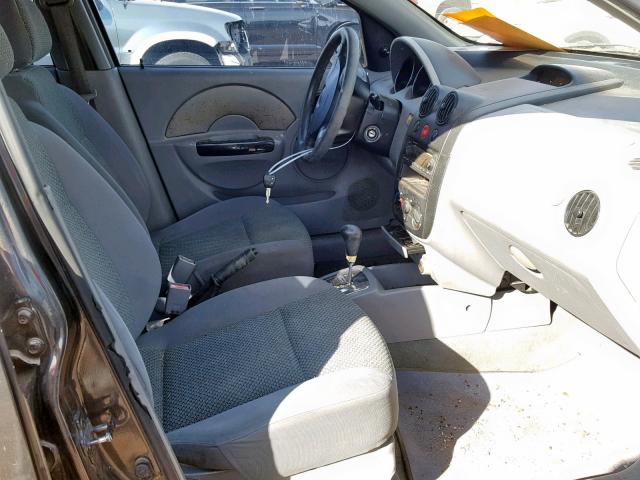 KL1TJ52624B251242 - 2004 CHEVROLET AVEO LS GRAY photo 5
