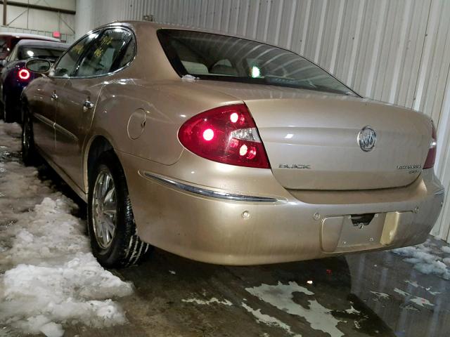 2G4WD532051297206 - 2005 BUICK LACROSSE C GOLD photo 3