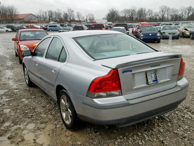 YV1RS61R622097756 - 2002 VOLVO S60 SILVER photo 3