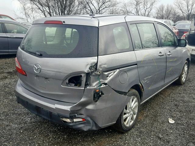 JM1CW2BL3C0133824 - 2012 MAZDA 5 SILVER photo 4