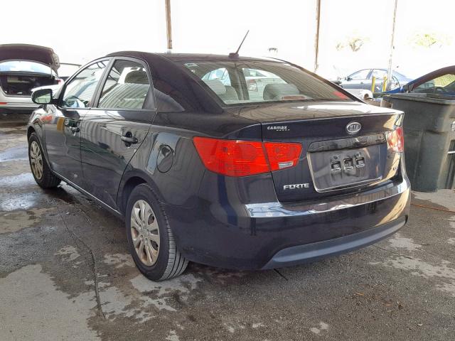 KNAFU4A26D5652956 - 2013 KIA FORTE EX BLACK photo 3