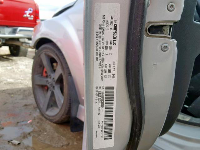 1B3HB68F98D665994 - 2008 DODGE CALIBER SR SILVER photo 10