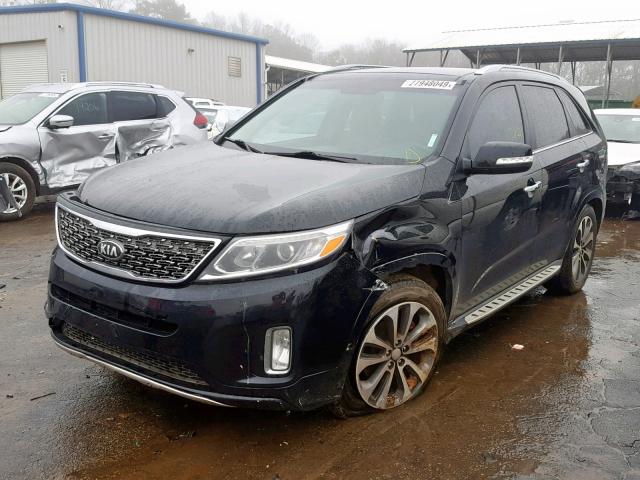 5XYKW4A76EG445340 - 2014 KIA SORENTO SX BLACK photo 2