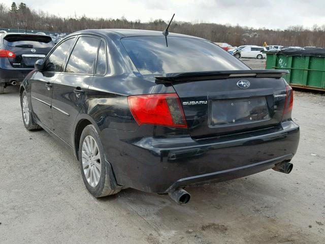 JF1GE61658H500714 - 2008 SUBARU IMPREZA BLACK photo 3