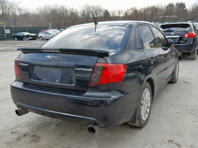 JF1GE61658H500714 - 2008 SUBARU IMPREZA BLACK photo 4