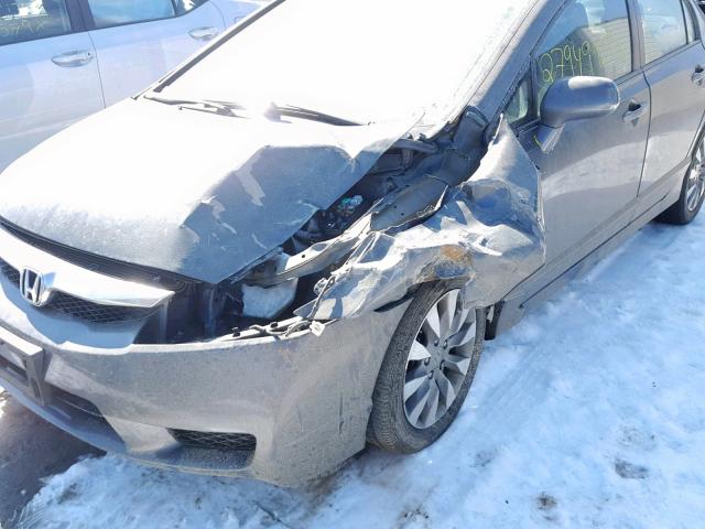 2HGFA1F92AH552942 - 2010 HONDA CIVIC EXL GRAY photo 9