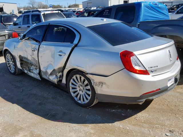 1LNHL9DK2DG603406 - 2013 LINCOLN MKS SILVER photo 10