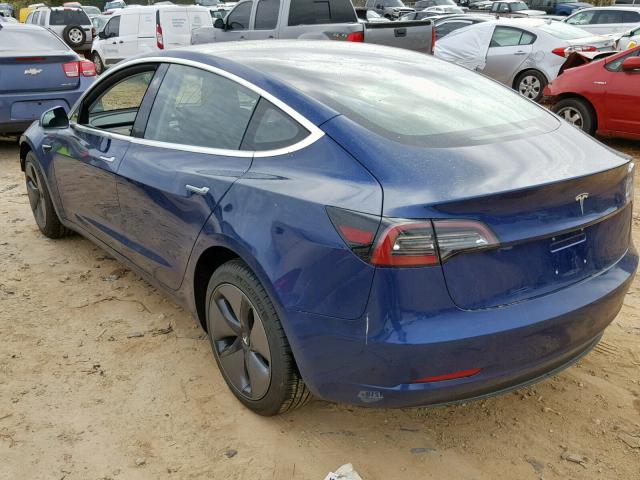 5YJ3E1EA7JF154018 - 2018 TESLA MODEL 3 BLUE photo 3