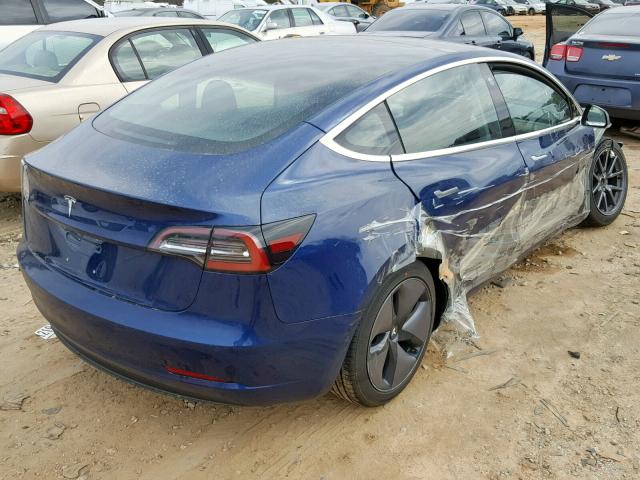 5YJ3E1EA7JF154018 - 2018 TESLA MODEL 3 BLUE photo 4