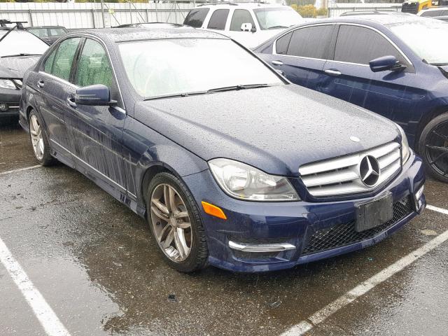 WDDGF4HB0DA804315 - 2013 MERCEDES-BENZ C 250 BLUE photo 1