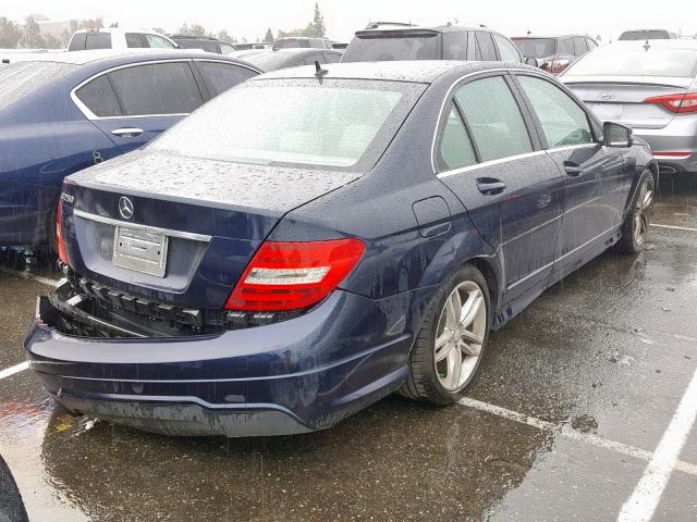 WDDGF4HB0DA804315 - 2013 MERCEDES-BENZ C 250 BLUE photo 4