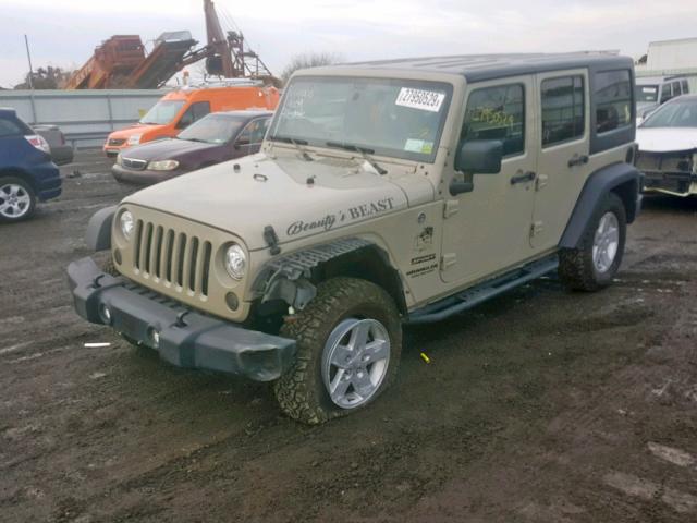 1C4HJWDG8HL734924 - 2017 JEEP WRANGLER U TAN photo 2