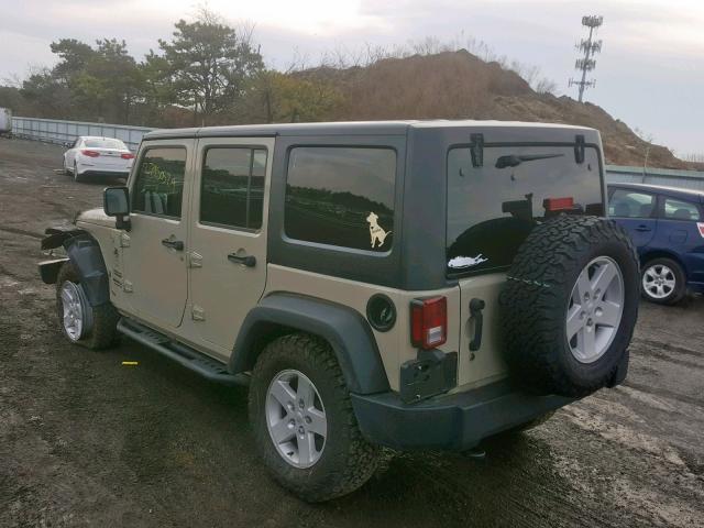 1C4HJWDG8HL734924 - 2017 JEEP WRANGLER U TAN photo 3