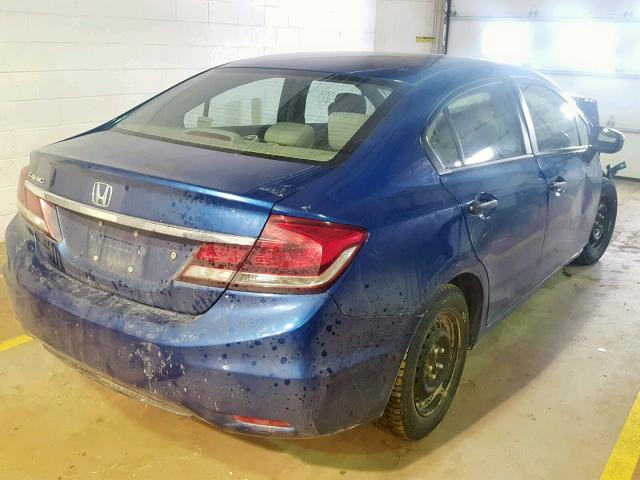 2HGFB2E2XEH009870 - 2014 HONDA CIVIC DX BLUE photo 4