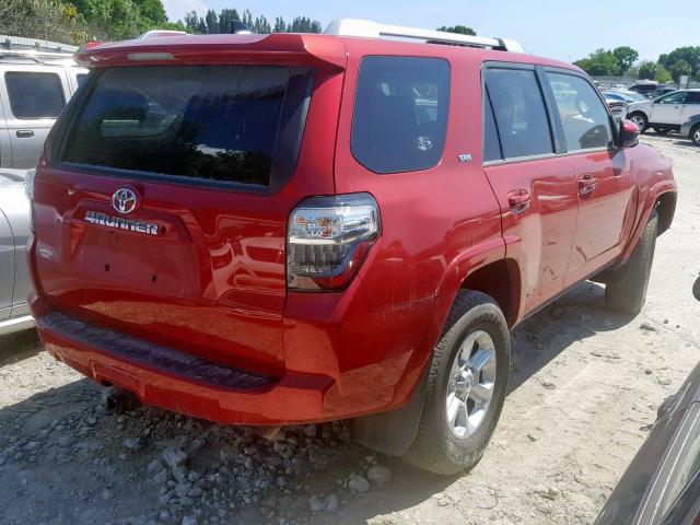 JTEBU5JR9J5510404 - 2018 TOYOTA 4RUNNER SR RED photo 4