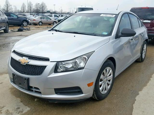 1G1PC5SH5B7105562 - 2011 CHEVROLET CRUZE LS SILVER photo 2