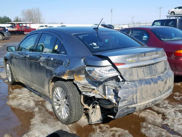 1C3CCBAB0DN670726 - 2013 CHRYSLER 200 LX GRAY photo 3