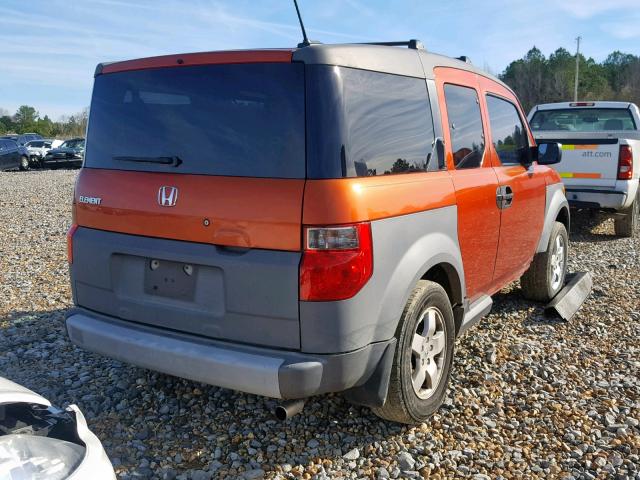 5J6YH18655L008556 - 2005 HONDA ELEMENT EX ORANGE photo 4