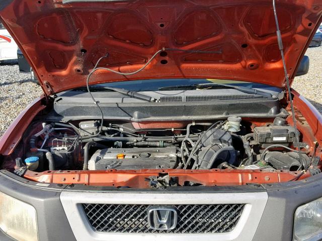 5J6YH18655L008556 - 2005 HONDA ELEMENT EX ORANGE photo 7