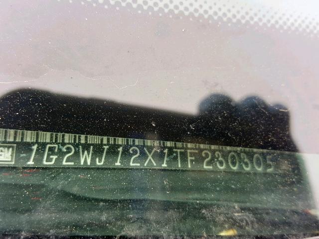 1G2WJ12X1TF230305 - 1996 PONTIAC GRAND PRIX RED photo 10