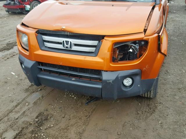 5J6YH28747L003320 - 2007 HONDA ELEMENT EX ORANGE photo 9