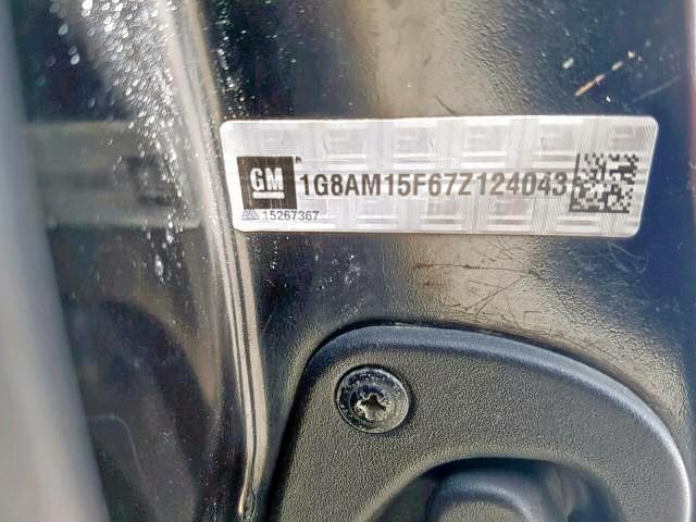 1G8AM15F67Z124043 - 2007 SATURN ION LEVEL WHITE photo 9