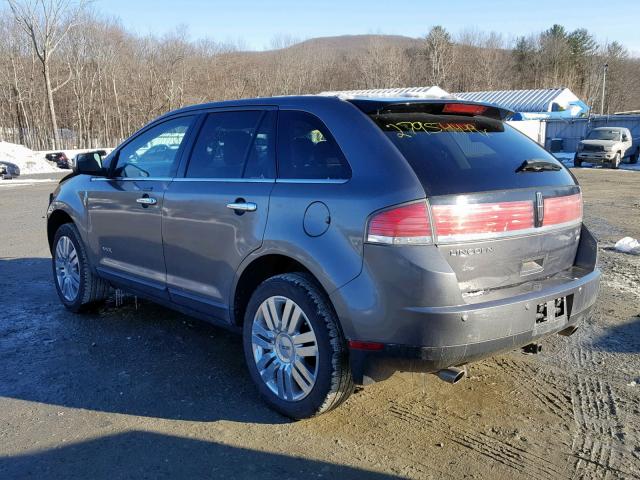 2LMDJ8JC7ABJ21498 - 2010 LINCOLN MKX GRAY photo 3